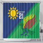 Custom Rugby African Namibia Shower Curtain Welwitschias African Fish Eagle - African Pride