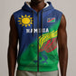 Custom Rugby African Namibia Sleeveless Zip Hoodie Welwitschias African Fish Eagle - African Pride