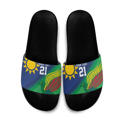 Custom Rugby African Namibia Slide Sandals Welwitschias African Fish Eagle