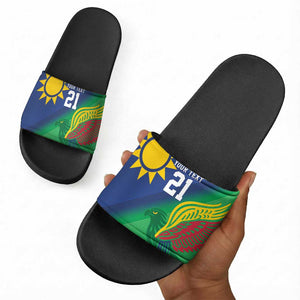 Custom Rugby African Namibia Slide Sandals Welwitschias African Fish Eagle