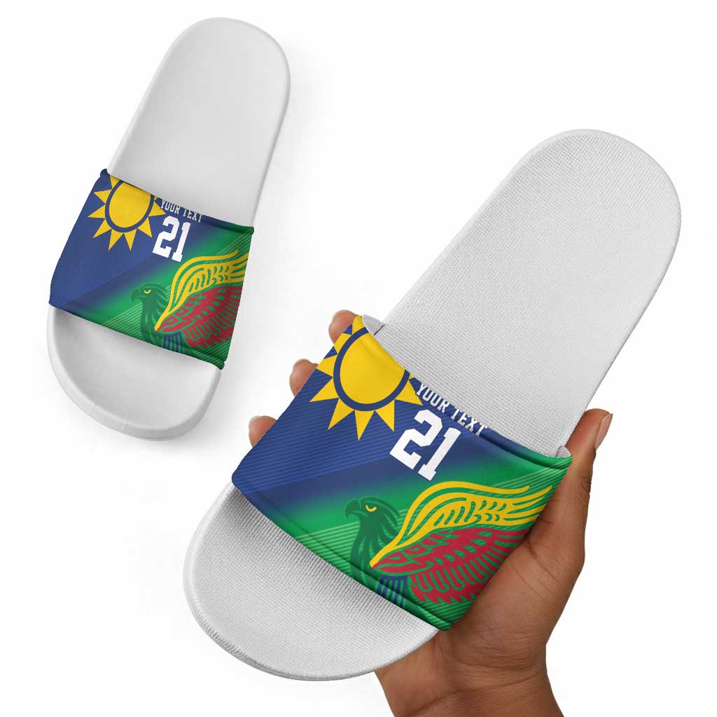 Custom Rugby African Namibia Slide Sandals Welwitschias African Fish Eagle