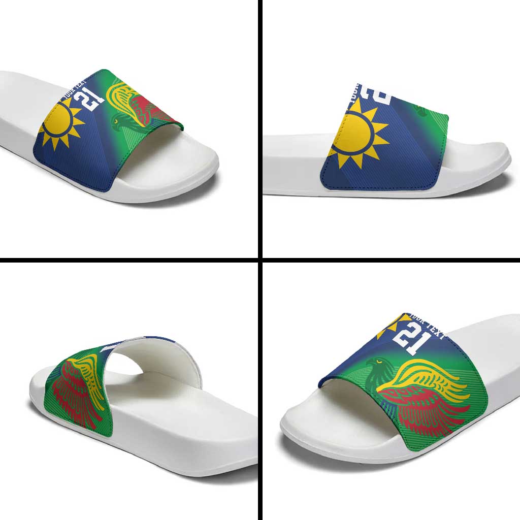 Custom Rugby African Namibia Slide Sandals Welwitschias African Fish Eagle
