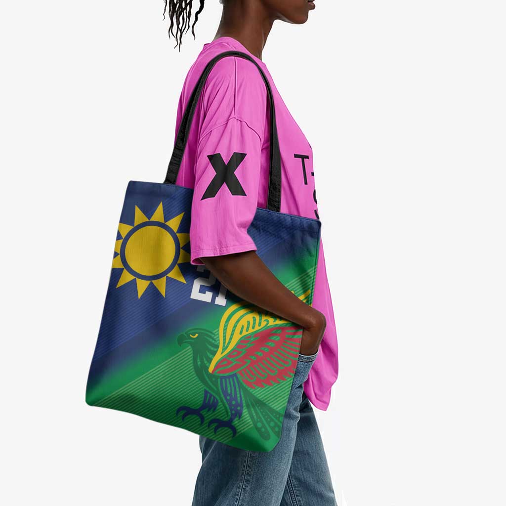 Custom Rugby African Namibia Tote Bag Welwitschias African Fish Eagle