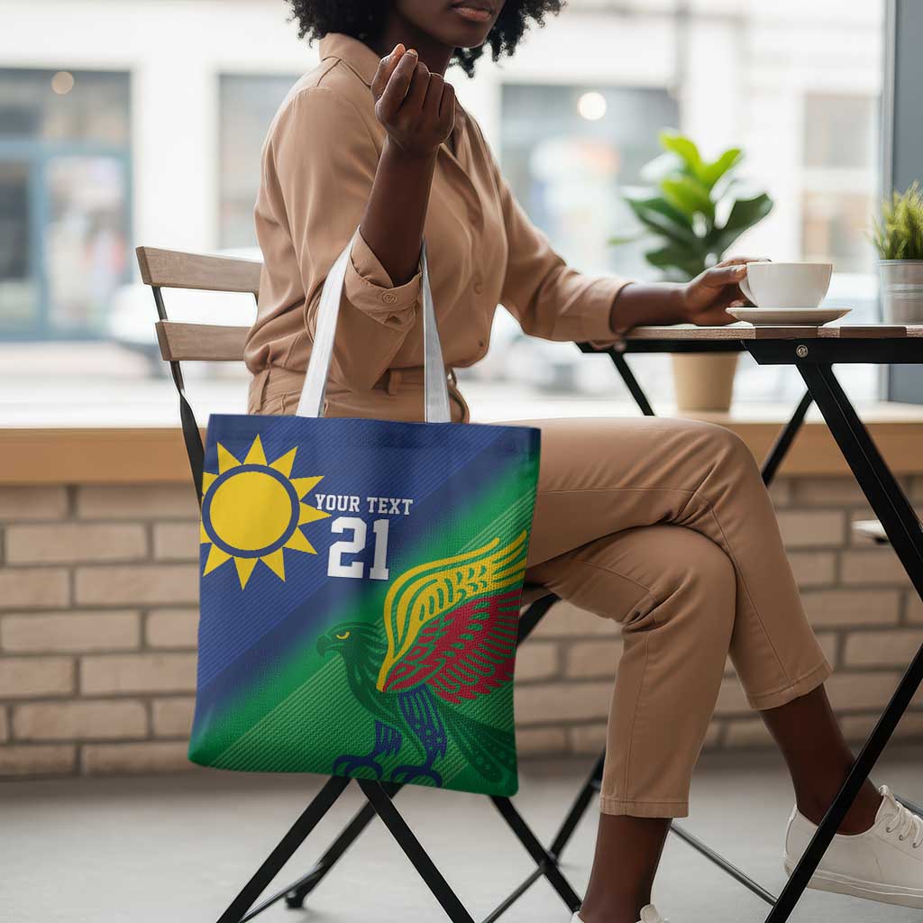 Custom Rugby African Namibia Tote Bag Welwitschias African Fish Eagle