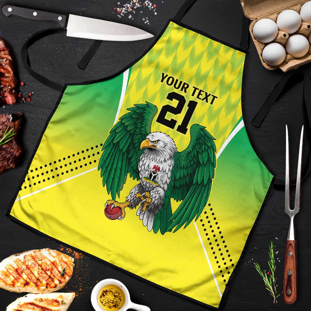 Custom Cricket African Nigeria Apron Najeriya Yellow Greens Eagle