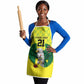 Custom Cricket African Nigeria Apron Najeriya Yellow Greens Eagle