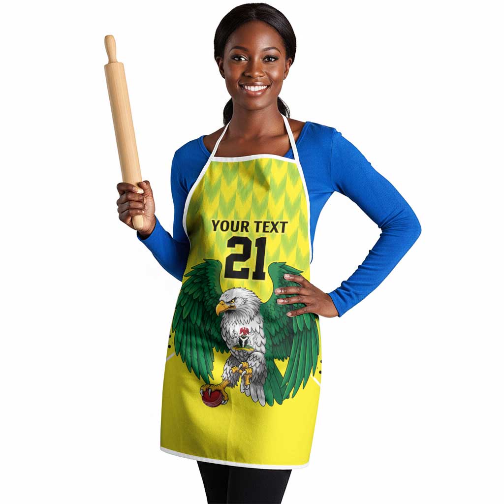 Custom Cricket African Nigeria Apron Najeriya Yellow Greens Eagle