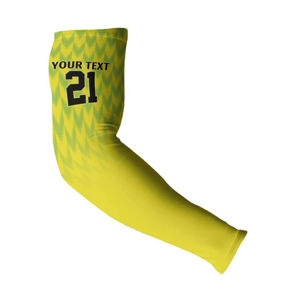Custom Cricket African Nigeria Arm Sleeves Najeriya Yellow Greens Eagle