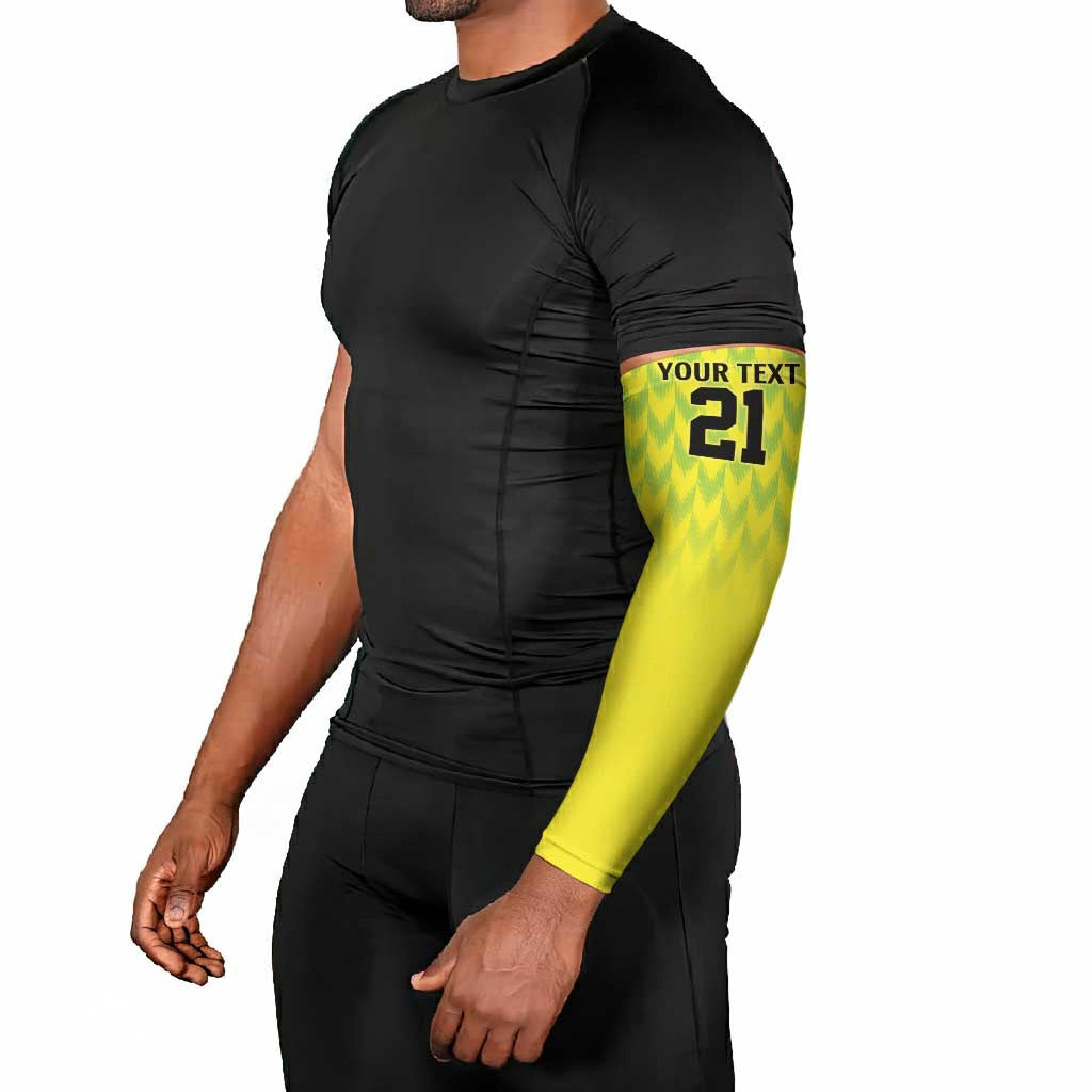 Custom Cricket African Nigeria Arm Sleeves Najeriya Yellow Greens Eagle