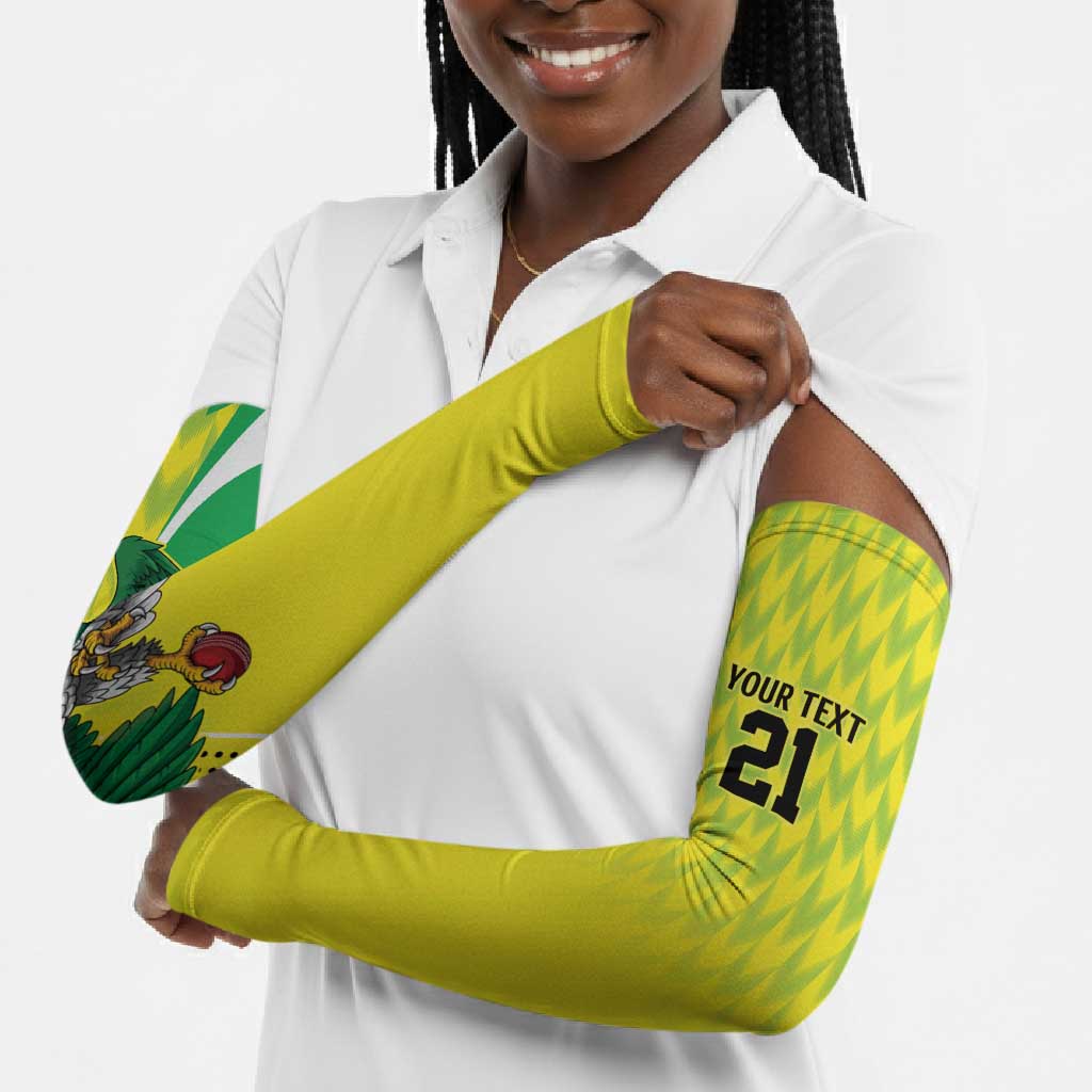 Custom Cricket African Nigeria Arm Sleeves Najeriya Yellow Greens Eagle