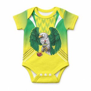 Custom Cricket African Nigeria Baby Onesie Najeriya Yellow Greens Eagle