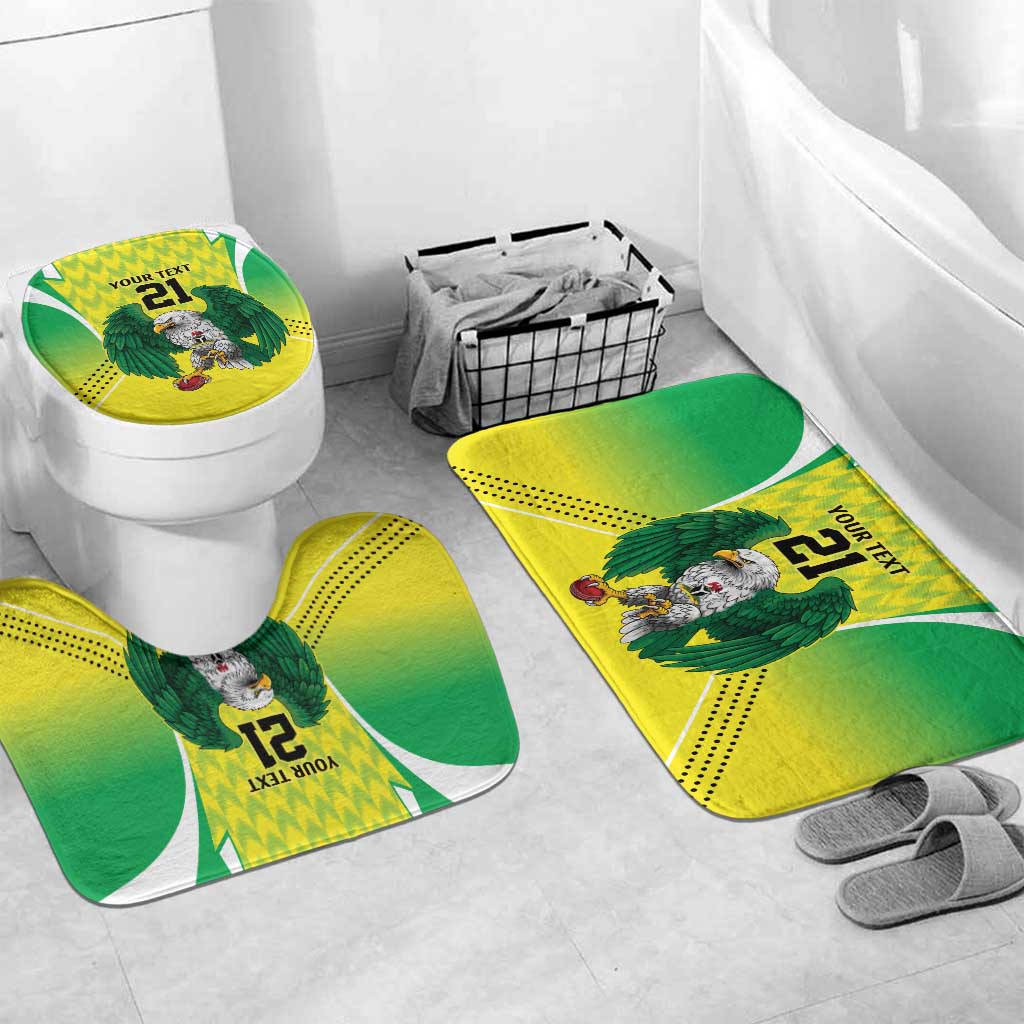 Custom Cricket African Nigeria Bathroom Set Najeriya Yellow Greens Eagle