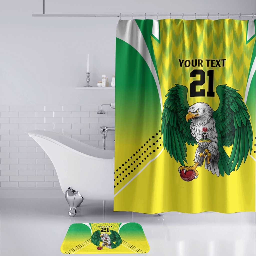 Custom Cricket African Nigeria Bathroom Set Najeriya Yellow Greens Eagle