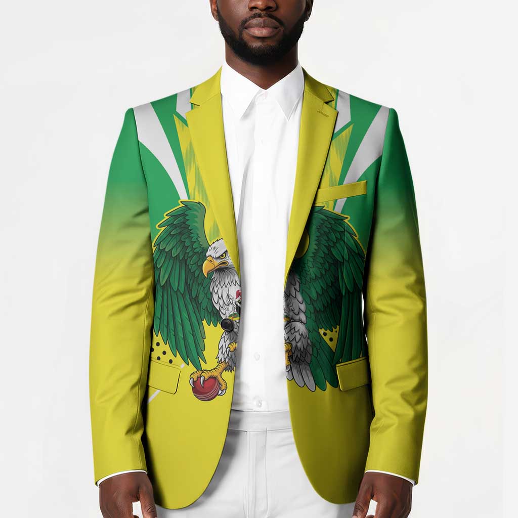 Custom Cricket African Nigeria Blazer Najeriya Yellow Greens Eagle