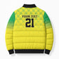 Custom Cricket African Nigeria Bomber Puffer Jacket Najeriya Yellow Greens Eagle