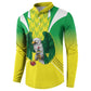 Custom Cricket African Nigeria Button Sweatshirt Najeriya Yellow Greens Eagle