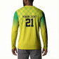 Custom Cricket African Nigeria Button Sweatshirt Najeriya Yellow Greens Eagle