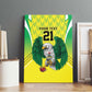 Custom Cricket African Nigeria Canvas Wall Art Najeriya Yellow Greens Eagle - African Pride