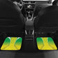 Custom Cricket African Nigeria Car Mats Najeriya Yellow Greens Eagle - African Pride
