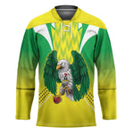 Custom Cricket African Nigeria Hockey Jersey Najeriya Yellow Greens Eagle
