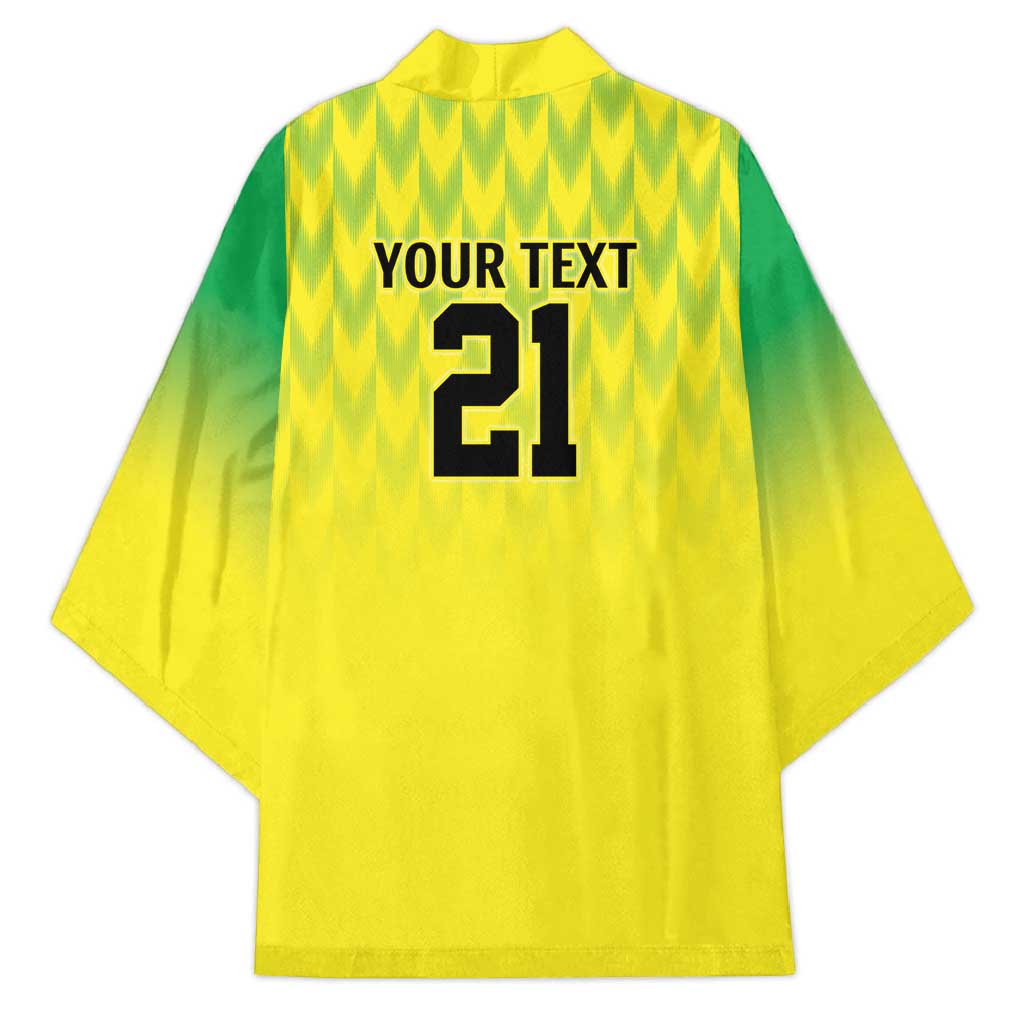Custom Cricket African Nigeria Kimono Najeriya Yellow Greens Eagle