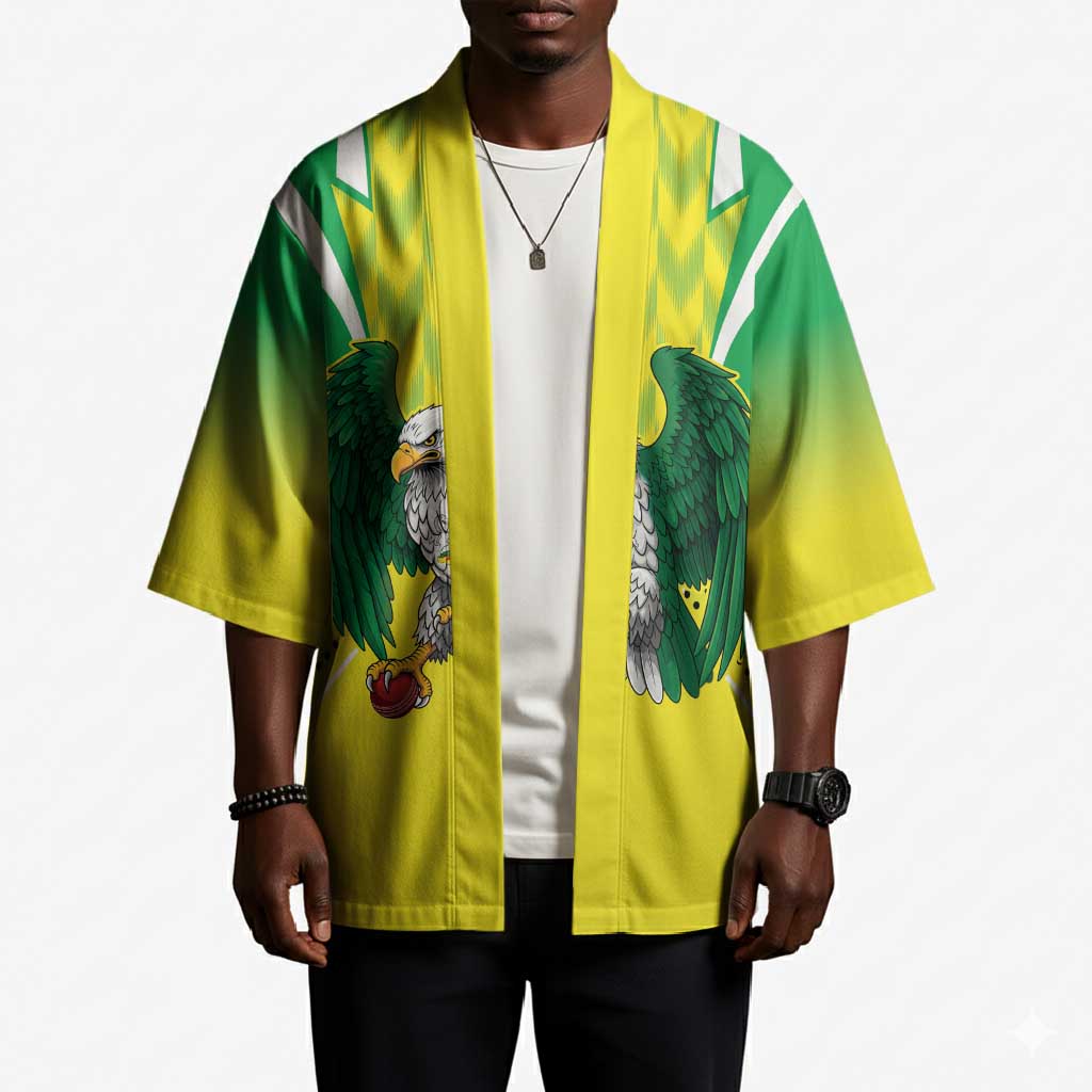 Custom Cricket African Nigeria Kimono Najeriya Yellow Greens Eagle