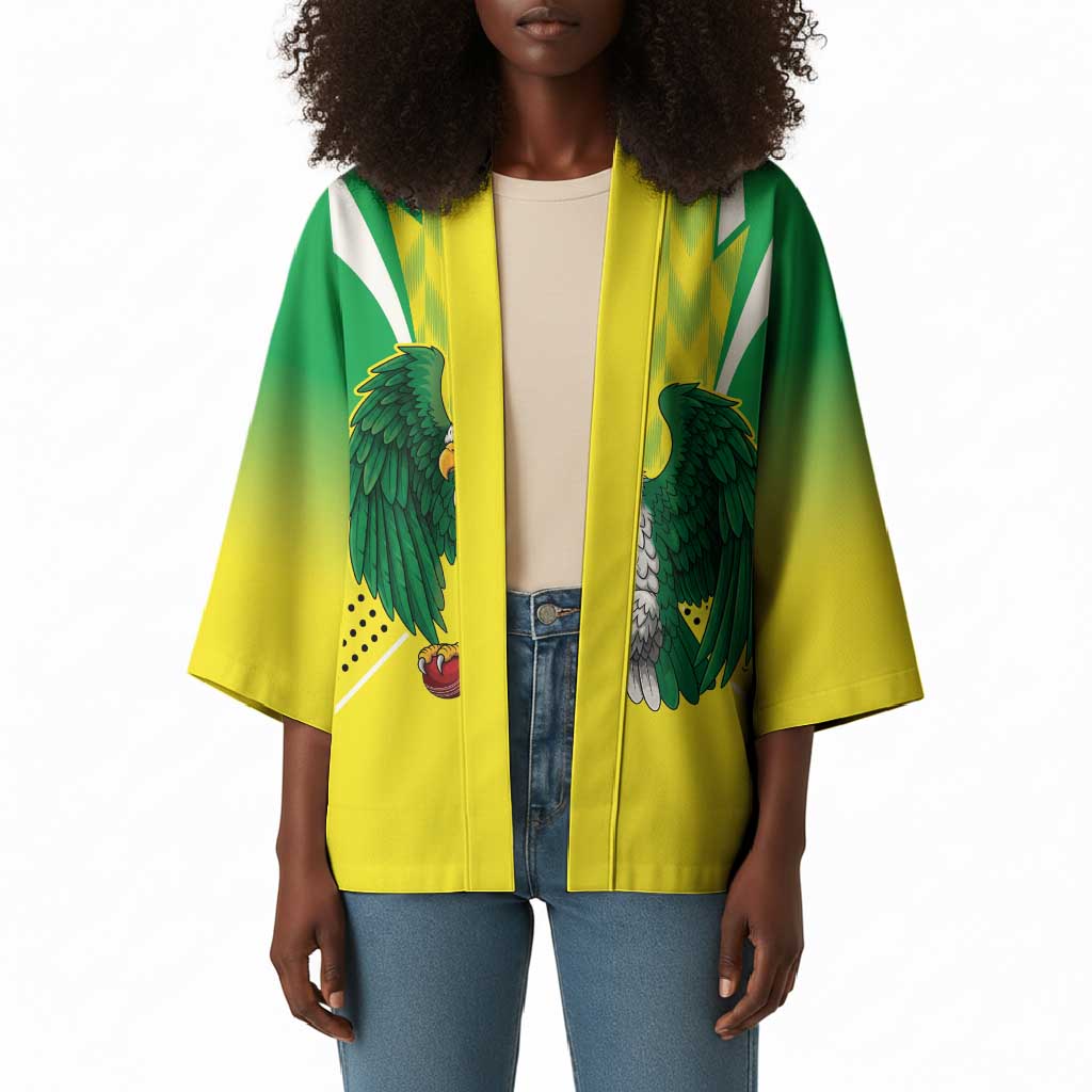 Custom Cricket African Nigeria Kimono Najeriya Yellow Greens Eagle