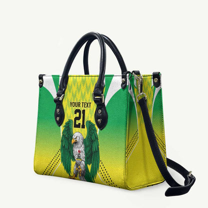 Custom Cricket African Nigeria Leather Bag Najeriya Yellow Greens Eagle