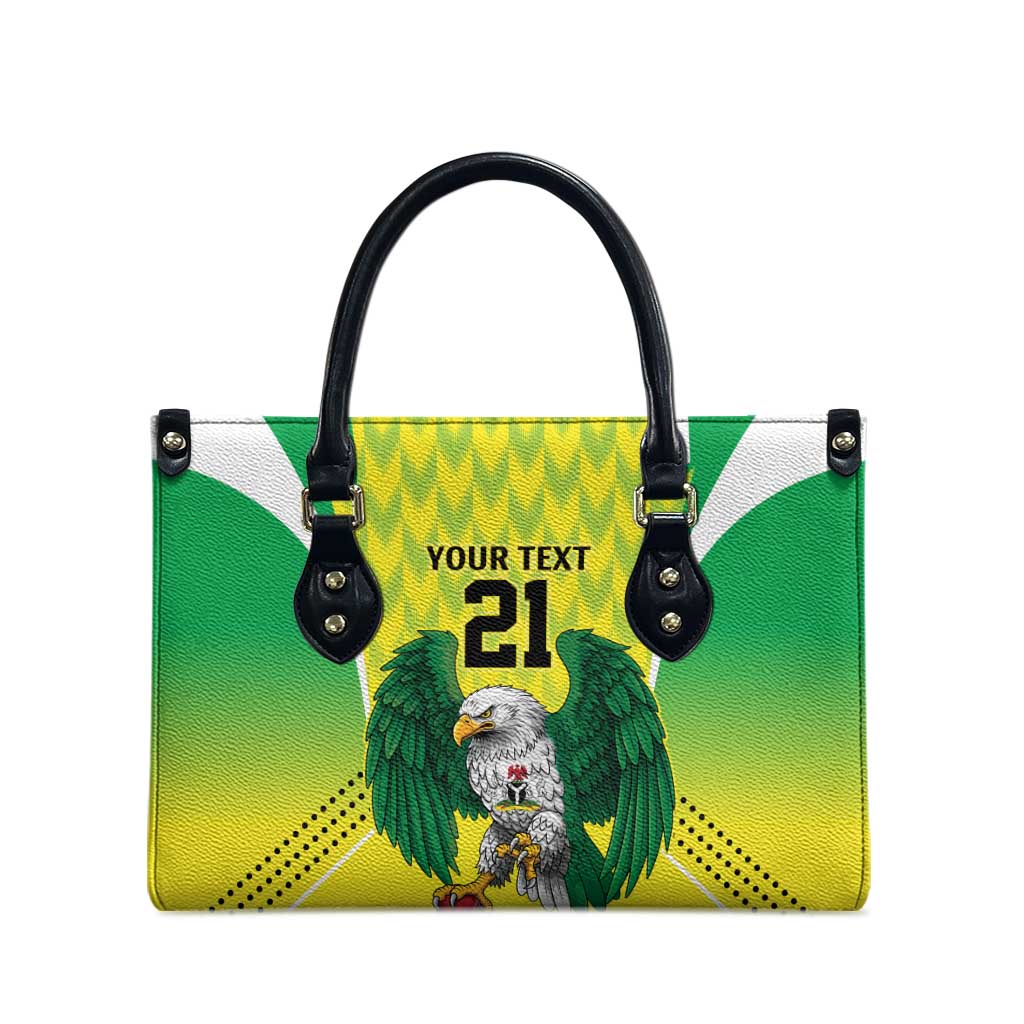 Custom Cricket African Nigeria Leather Bag Najeriya Yellow Greens Eagle