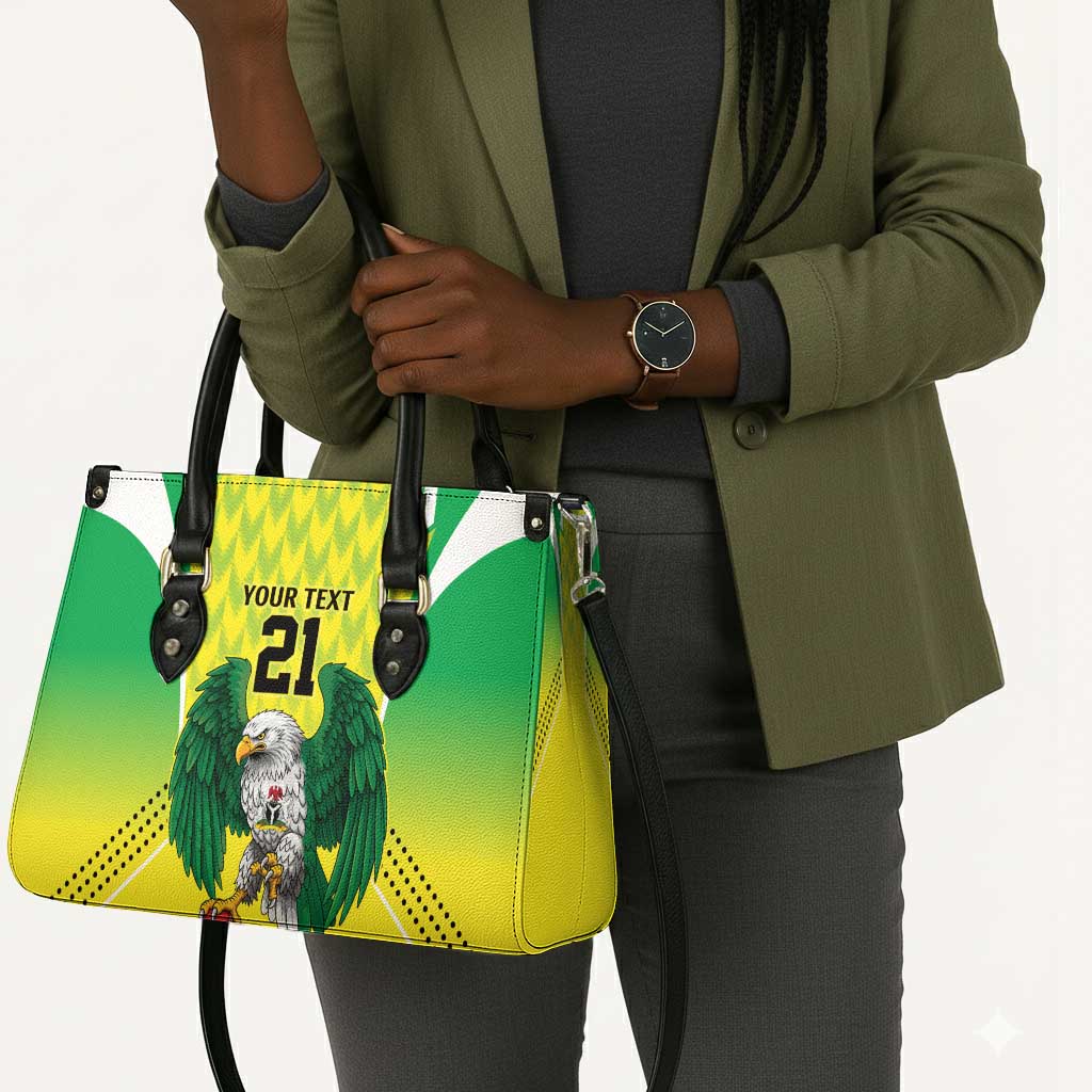 Custom Cricket African Nigeria Leather Bag Najeriya Yellow Greens Eagle