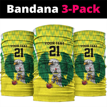 Custom Cricket African Nigeria Neck Gaiter Najeriya Yellow Greens Eagle LT9