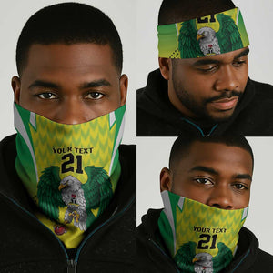 Custom Cricket African Nigeria Neck Gaiter Najeriya Yellow Greens Eagle LT9