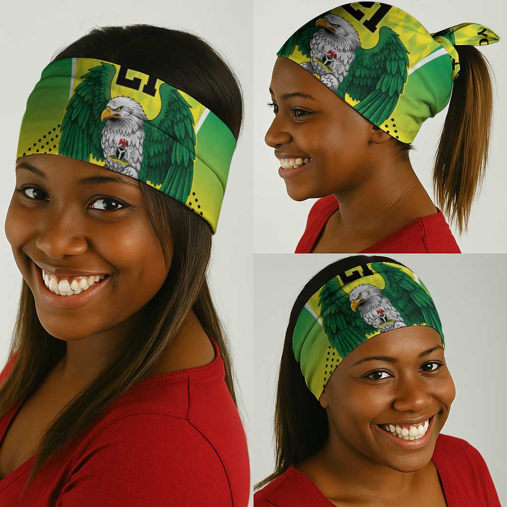 Custom Cricket African Nigeria Neck Gaiter Najeriya Yellow Greens Eagle LT9