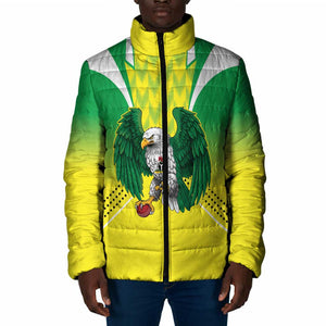 Custom Cricket African Nigeria Padded Jacket Najeriya Yellow Greens Eagle