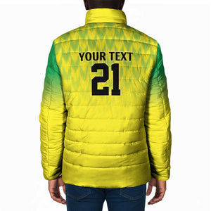 Custom Cricket African Nigeria Padded Jacket Najeriya Yellow Greens Eagle