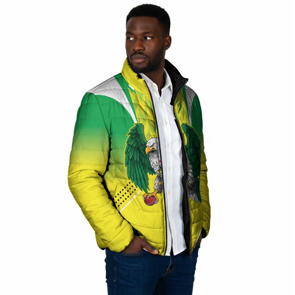 Custom Cricket African Nigeria Padded Jacket Najeriya Yellow Greens Eagle