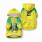 Custom Cricket African Nigeria Pet Hoodie Najeriya Yellow Greens Eagle