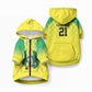 Custom Cricket African Nigeria Pet Hoodie Najeriya Yellow Greens Eagle