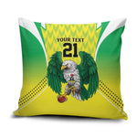 Custom Cricket African Nigeria Pillow Cover Najeriya Yellow Greens Eagle