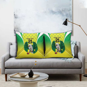 Custom Cricket African Nigeria Pillow Cover Najeriya Yellow Greens Eagle