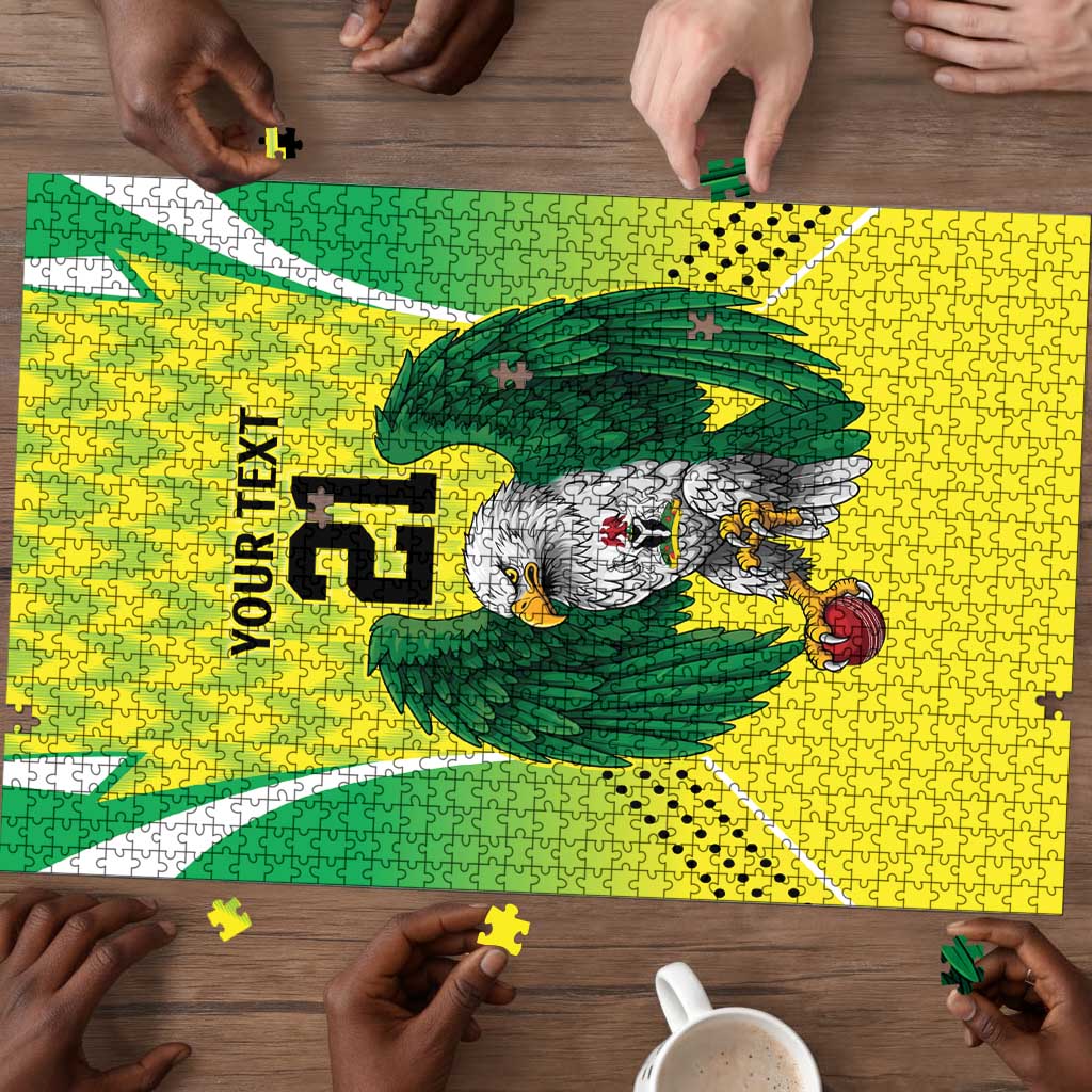 Custom Cricket African Nigeria Puzzle Najeriya Yellow Greens Eagle