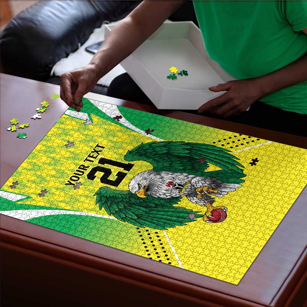 Custom Cricket African Nigeria Puzzle Najeriya Yellow Greens Eagle