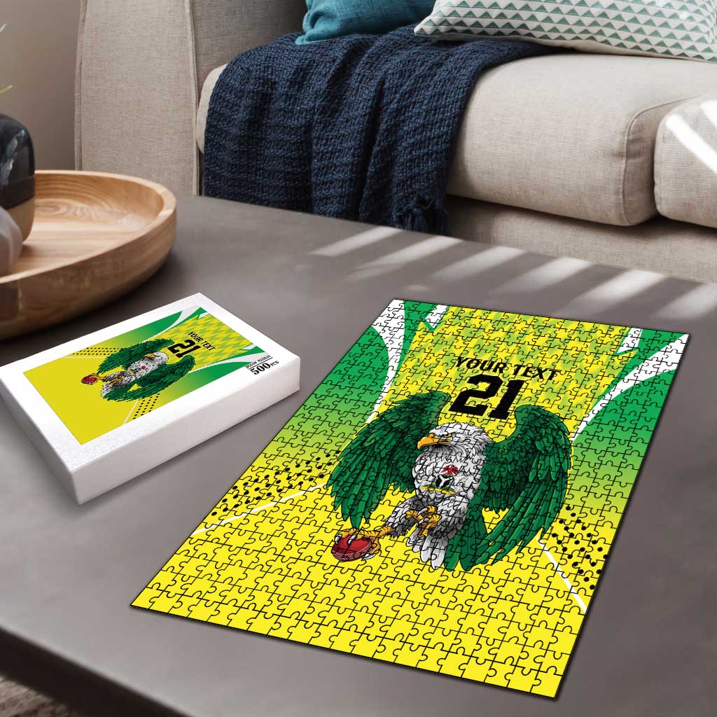Custom Cricket African Nigeria Puzzle Najeriya Yellow Greens Eagle