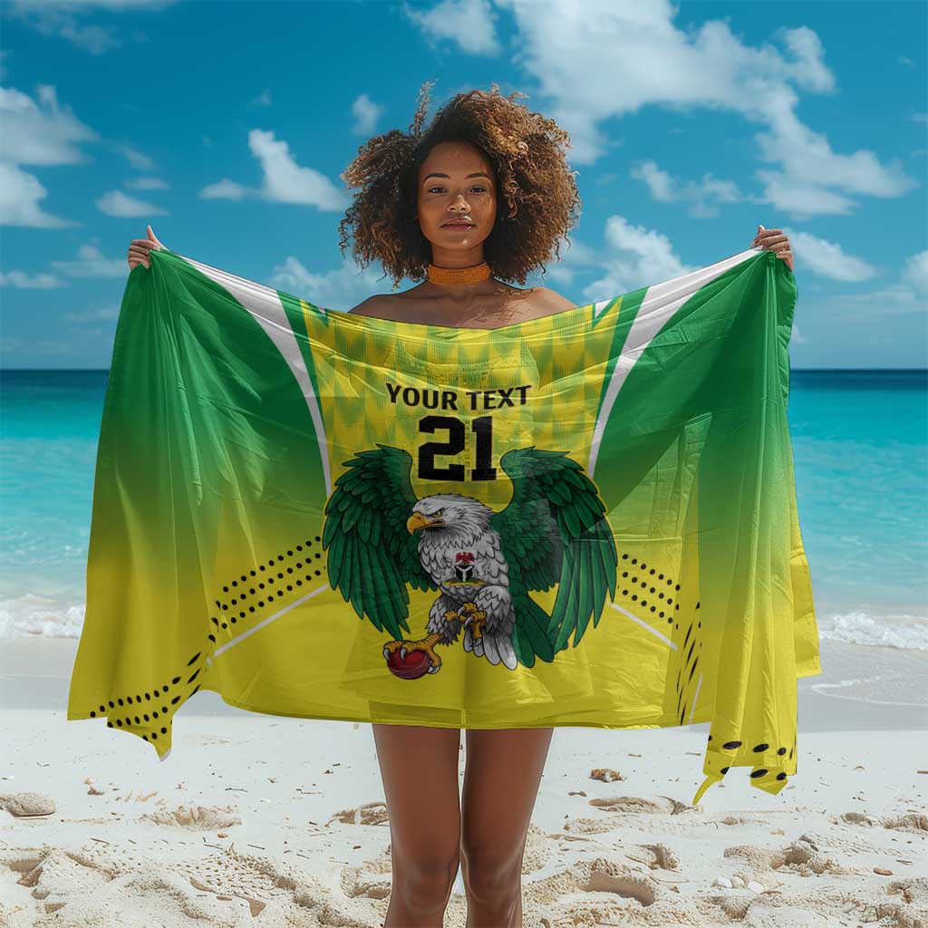 Custom Cricket African Nigeria Sarong Najeriya Yellow Greens Eagle - African Pride