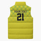 Custom Cricket African Nigeria Sleeveless Puffer Jacket Najeriya Yellow Greens Eagle