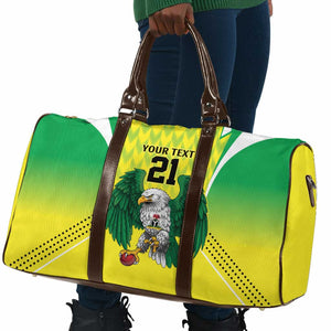 Custom Cricket African Nigeria Travel Bag Najeriya Yellow Greens Eagle