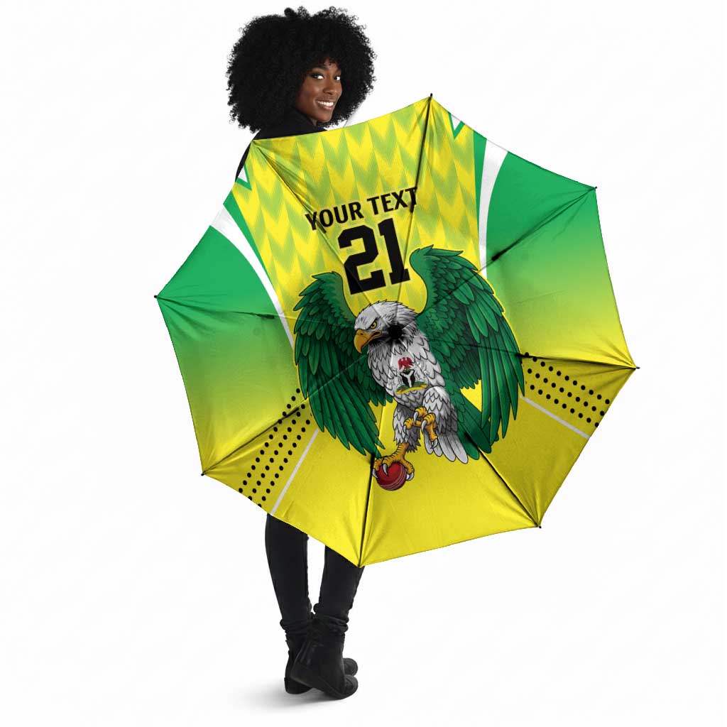 Custom Cricket African Nigeria Umbrella Najeriya Yellow Greens Eagle