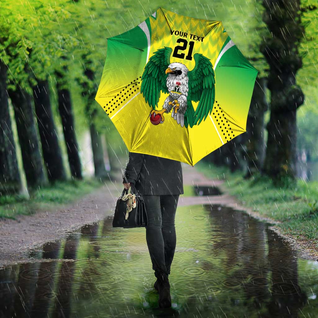 Custom Cricket African Nigeria Umbrella Najeriya Yellow Greens Eagle