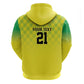 Custom Cricket African Nigeria Zip Hoodie Najeriya Yellow Greens Eagle - African Pride