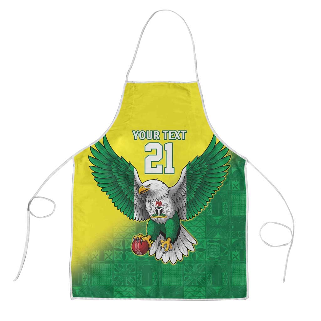 Custom Cricket African Nigeria Apron Najeriya Angry Eagle Flag Motif